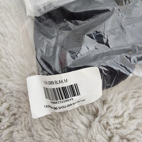 NEW Frederick's of Hollywood Taormina Black One-Shoulder Swimsuit Bikini Top - Picture 9 of 11